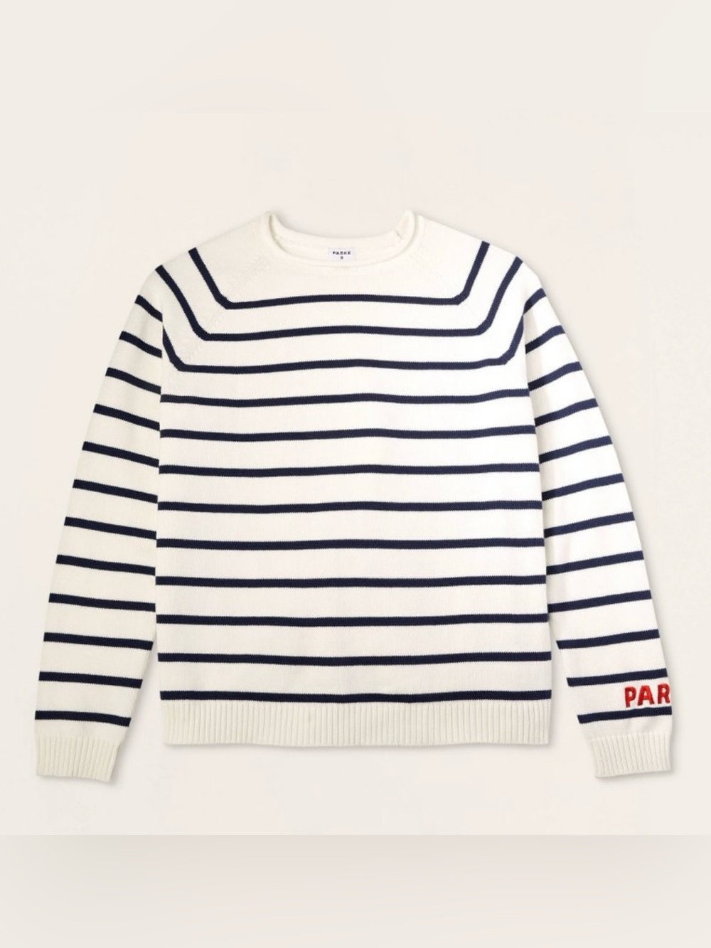 PARKE x Target Women’s Rollneck Striped Pullover Sweater Navy Blue Striped 2X